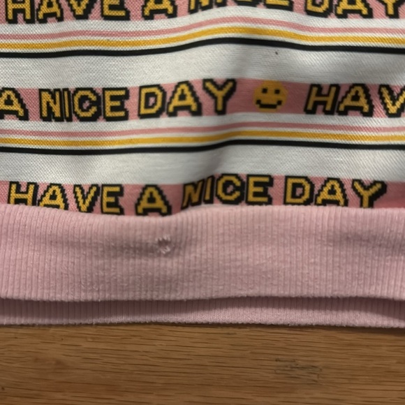 Tiny Whales | Striped “Have a Nice Day” Crewneck | Girls size 12/14 - Picture 4 of 4